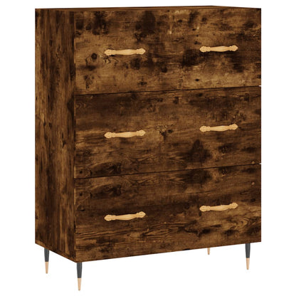 Credenza Rovere Fumo  69,5x34x180 cm in Legno Multistrato