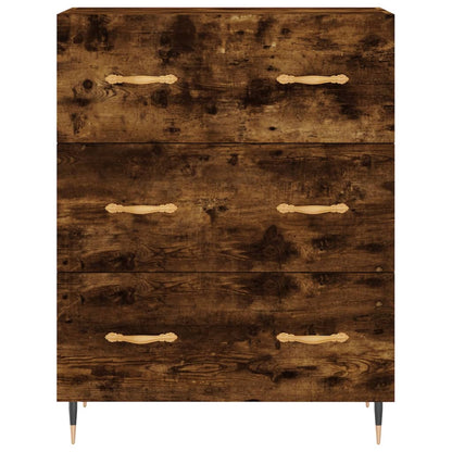 Credenza Rovere Fumo  69,5x34x180 cm in Legno Multistrato