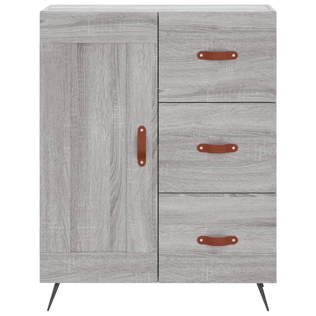 Credenza Grigio Sonoma 69,5x34x180 cm in Legno Multistrato