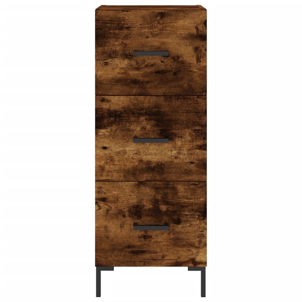 Credenza Rovere Fumo 34,5x34x180 cm in Legno Multistrato