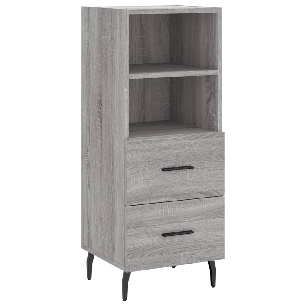 Credenza Grigio Sonoma 34,5x34x180 cm in Legno Multistrato