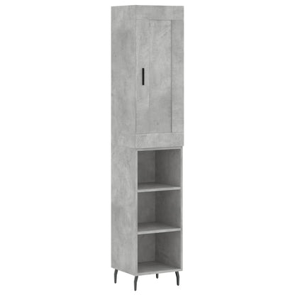 Credenza Grigio Cemento 34,5x34x180 cm in Legno Multistrato - homemem39