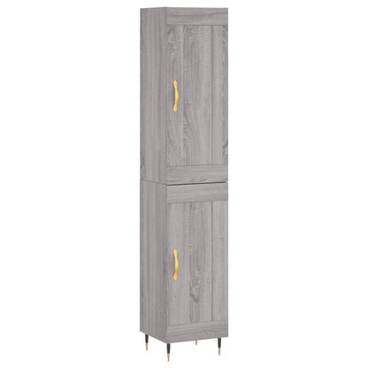 Credenza Grigio Sonoma 34,5x34x180 cm in Legno Multistrato - homemem39