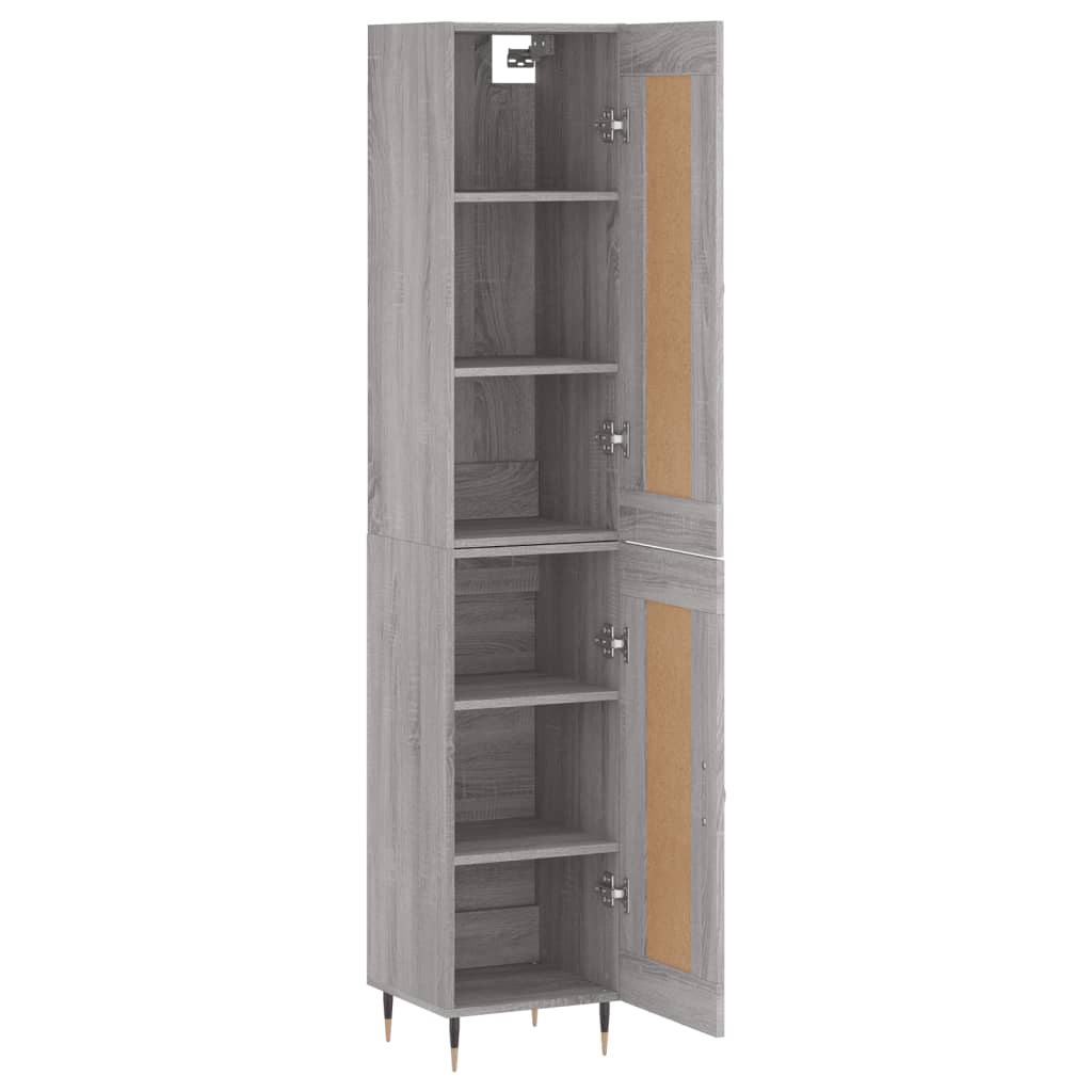 Credenza Grigio Sonoma 34,5x34x180 cm in Legno Multistrato - homemem39