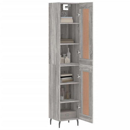 Credenza Grigio Sonoma 34,5x34x180 cm in Legno Multistrato - homemem39