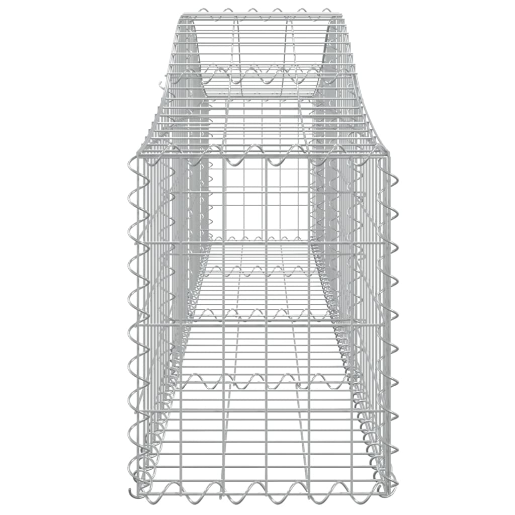 Cesti Gabbioni ad Arco 3 pz 200x30x40/60 cm Ferro Zincato