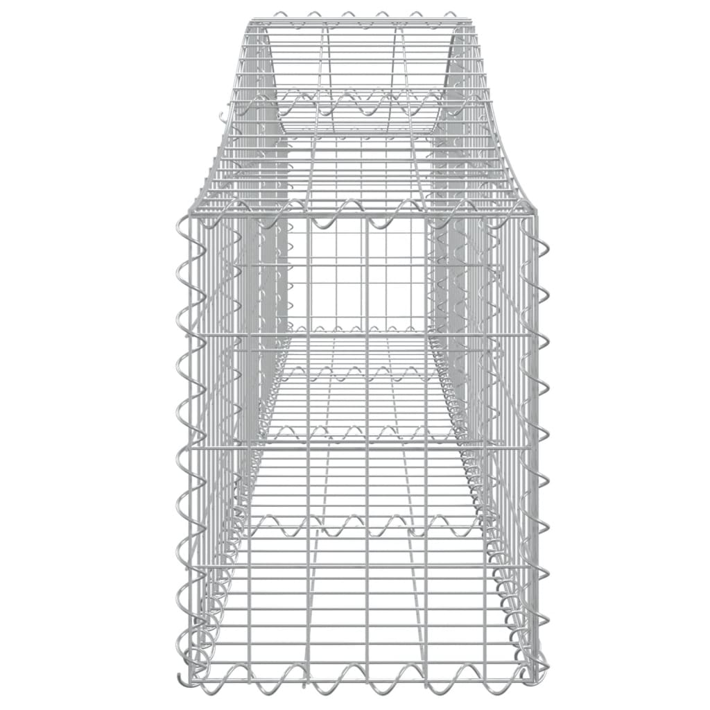 Cesti Gabbioni ad Arco 14 pz 200x30x40/60 cm Ferro Zincato