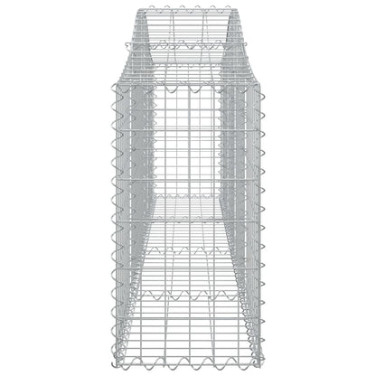 Cesti Gabbioni ad Arco 7 pz 200x30x60/80 cm Ferro Zincato