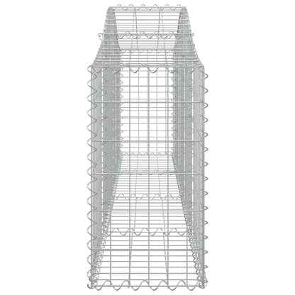 Cesti Gabbioni ad Arco 8 pz 200x30x60/80 cm Ferro Zincato