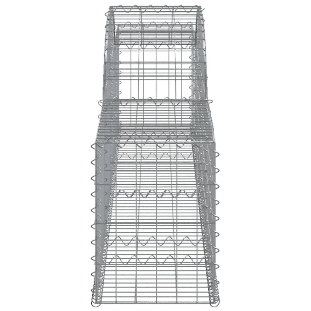 Cesti Gabbioni ad Arco 15 pz 300x30x40/60 cm Ferro Zincato