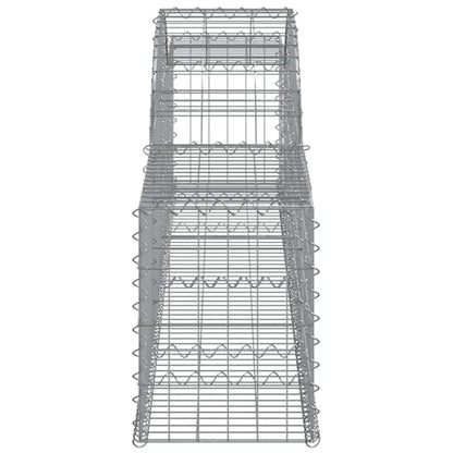 Cesti Gabbioni ad Arco 15 pz 300x30x40/60 cm Ferro Zincato