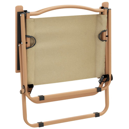 Sedie da Campeggio 2 pz Beige 54x43x59 cm Tessuto Oxford - homemem39