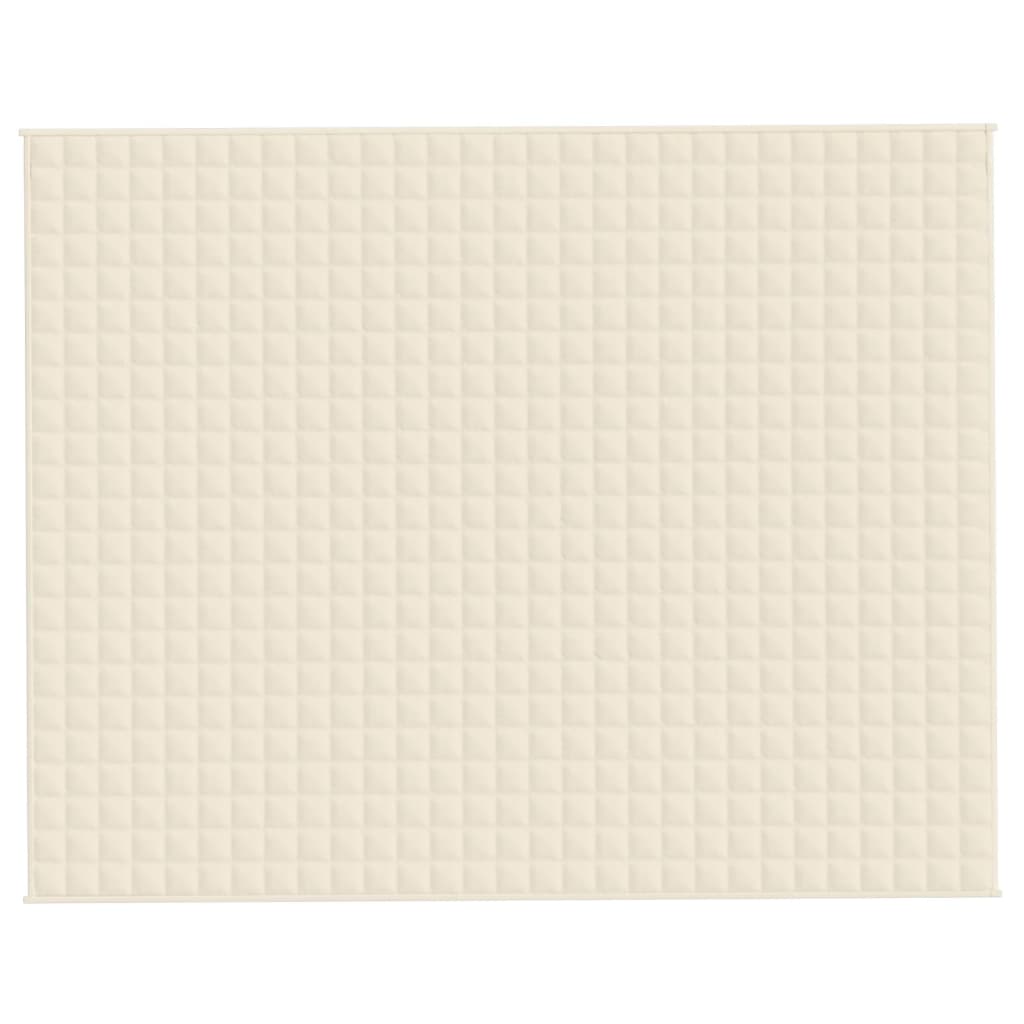 Coperta Ponderata Crema Chiaro 235x290 cm 11 kg Tessuto - homemem39