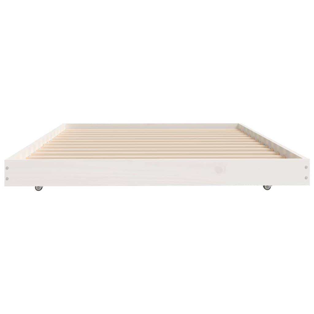 Giroletto senza Materasso Bianco 90x200 cm Legno Massello Pino - homemem39