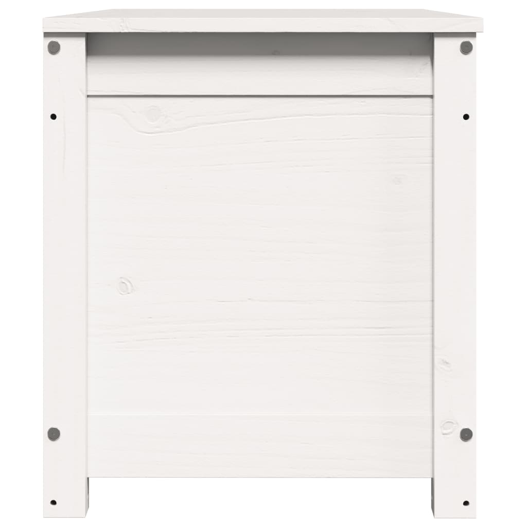 Contenitore Portaoggetti Bianco 80x40x45,5cm Massello di Pino - homemem39