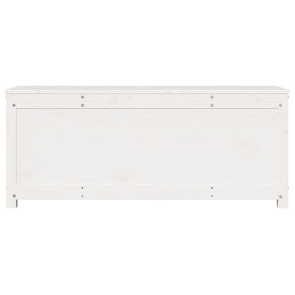 Contenitore Portaoggetti Bianco 110x50x45,5cm Massello di Pino - homemem39