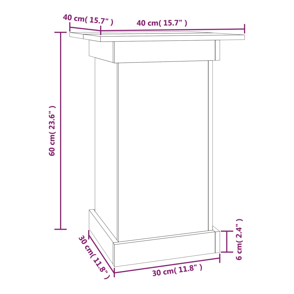 Portafiori 40x40x60 cm in Legno Massello di Pino - homemem39