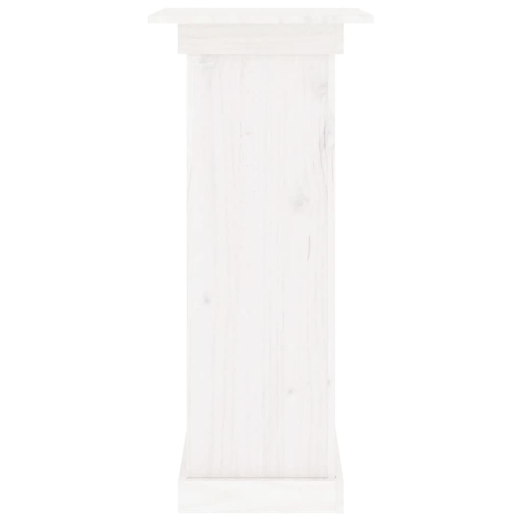 Supporto per Fiori Bianco 40x40x90 cm in Legno Massello di Pino - homemem39