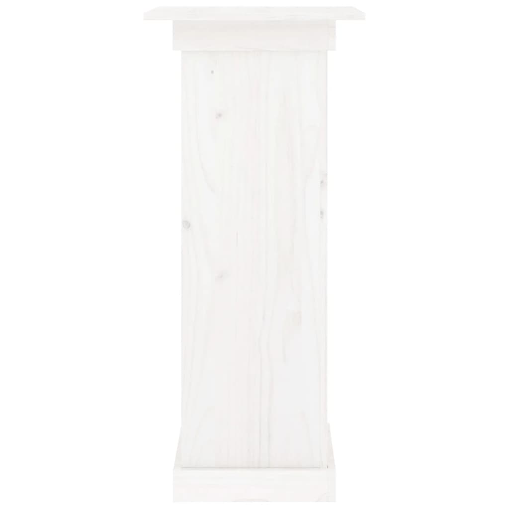 Supporto per Fiori Bianco 40x40x90 cm in Legno Massello di Pino - homemem39