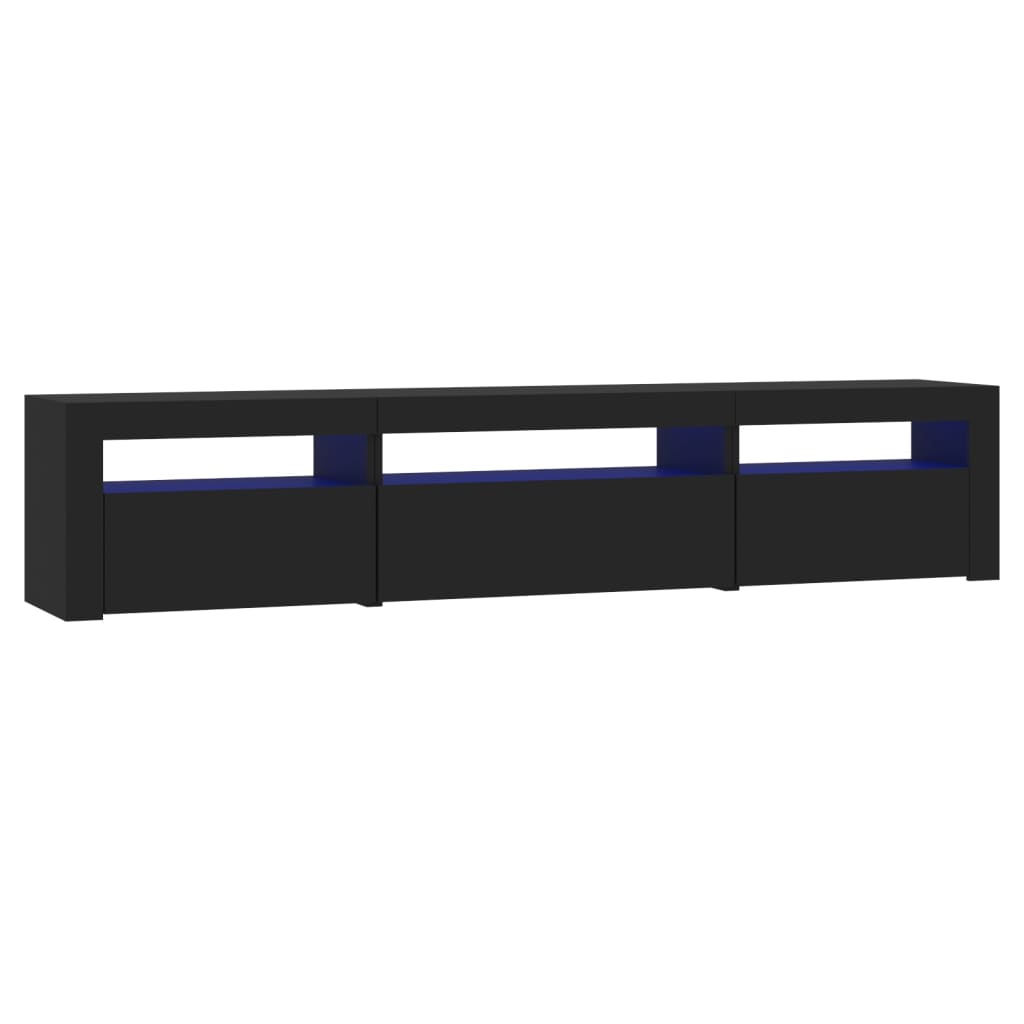 Mobile Porta TV con Luci LED Nero 195x35x40 cm - homemem39