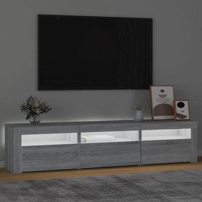 Mobile Porta TV con Luci LED Grigio Sonoma 180x35x40 cm - homemem39