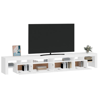 Mobile Porta TV con Luci LED Bianco 260x36,5x40 cm - homemem39