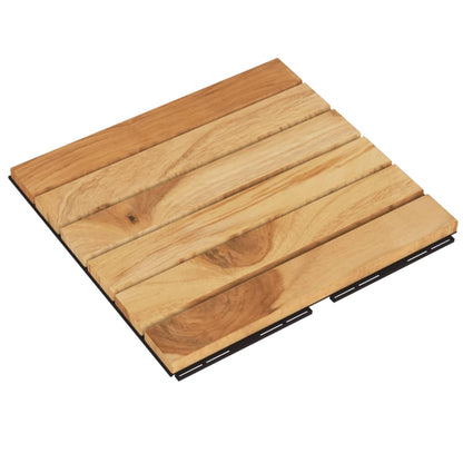 Piastrelle Esterni 20pz 30x30 cm Massello Teak Motivo Verticale