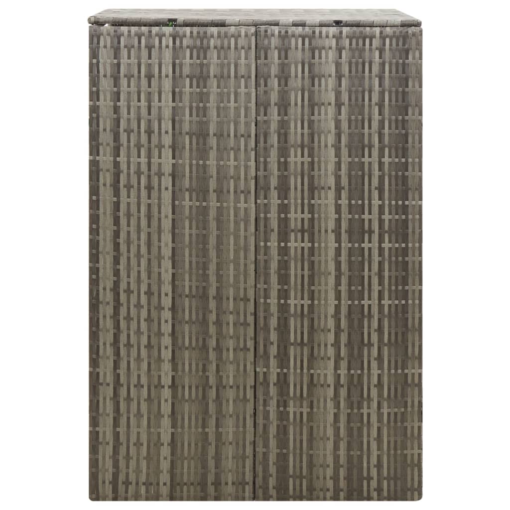 Copribidone Singolo Grigio 70x80x117 cm in Polyrattan