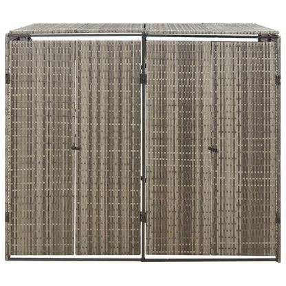 Copribidone Doppio Grigio 140x80x117 cm in Polyrattan