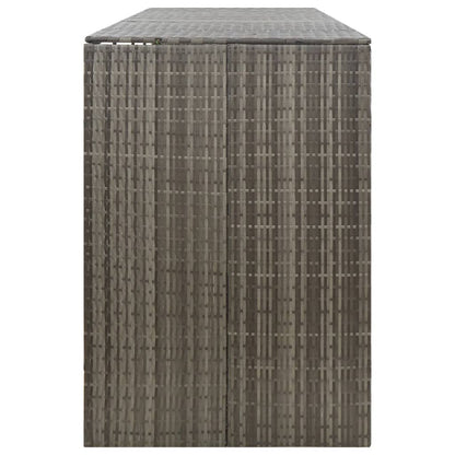 Copribidone Quadruplo Grigio 274x80x117 cm in Polyrattan