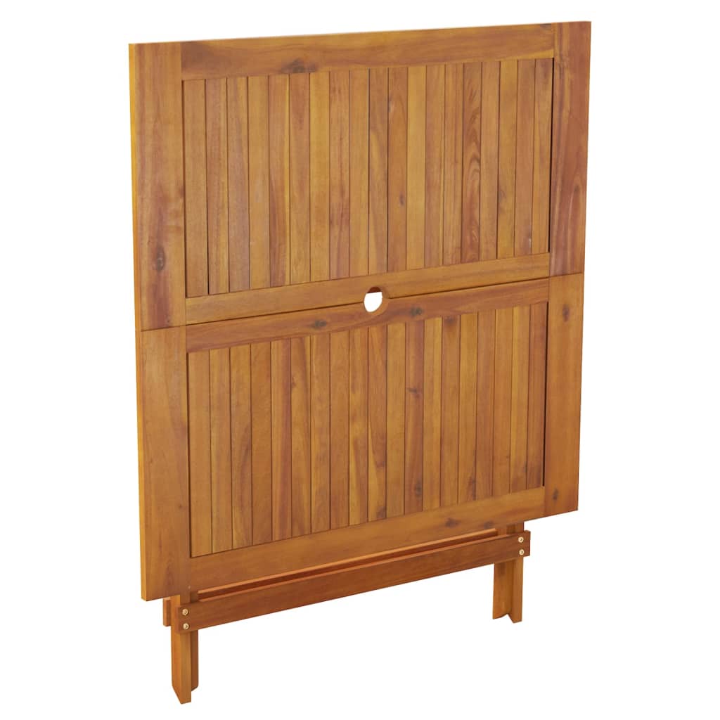 Tavolo da Giardino Pieghevole 90x90x75 cm Legno Massello Acacia