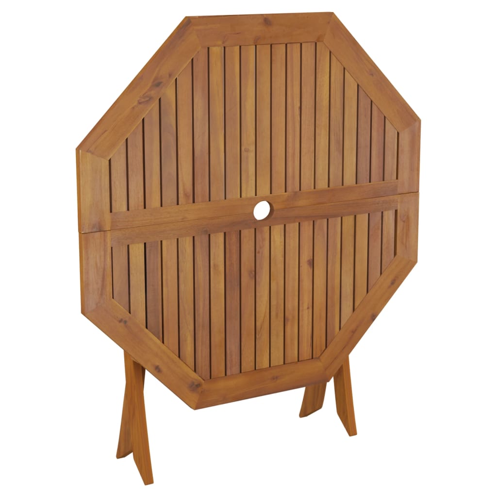 Tavolo da Giardino Pieghevole 90x75 cm Legno Massello di Acacia - homemem39