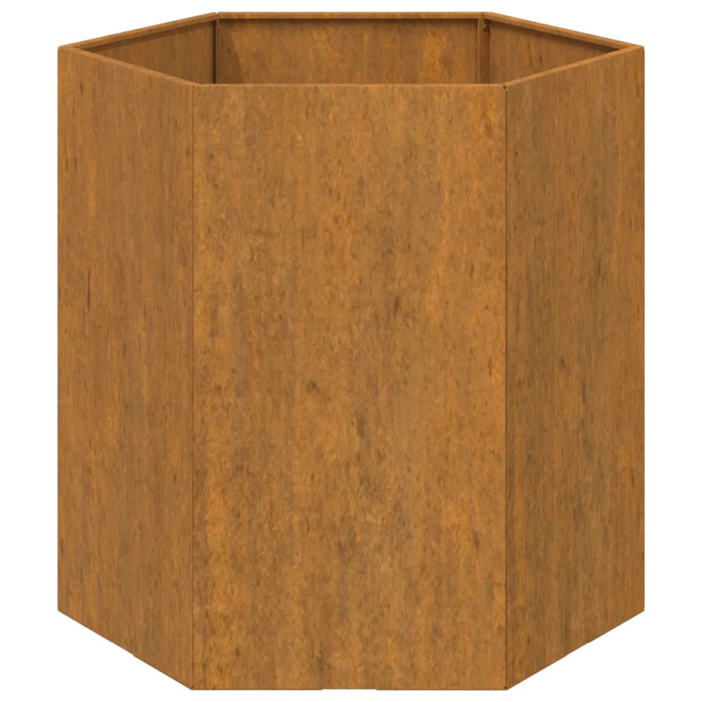 Fioriera Ruggine 40x40x45 cm Acciaio Corten - homemem39