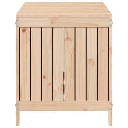 Contenitore da Giardino 121x55x64 cm in Legno Massello di Pino