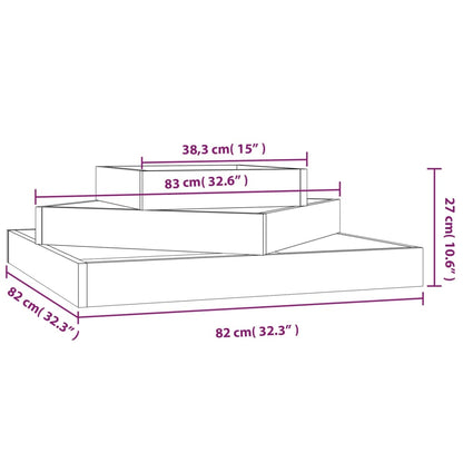 Fioriera 83x83x27 cm in Legno Massello di Douglas