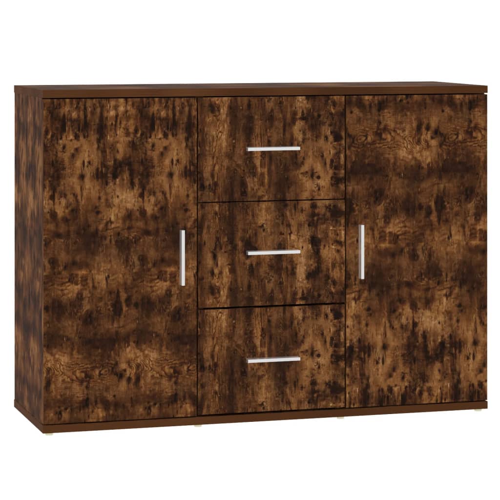 Credenza Rovere Fumo 91x29,5x65 cm in Legno Multistrato - homemem39