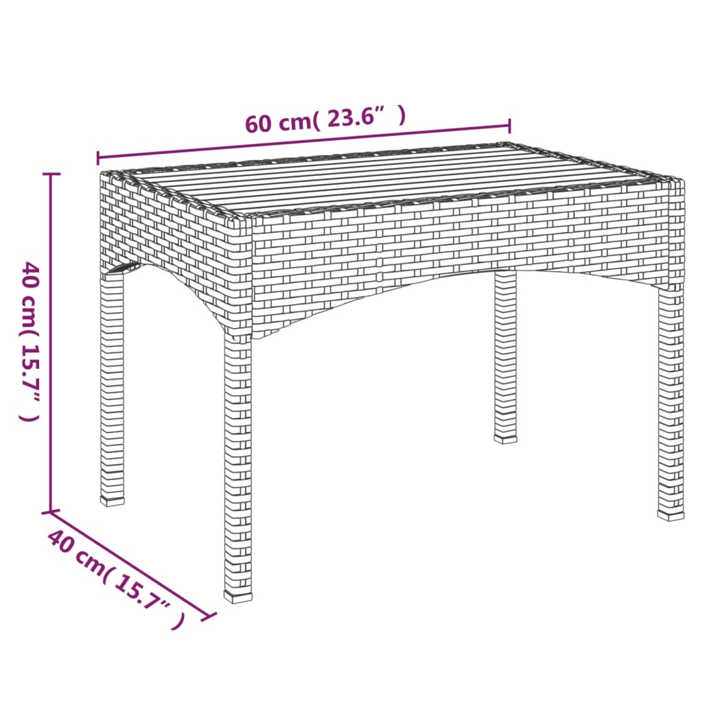 Sedie Reclinabili da Giardino 2 pz con Tavolo Nero Polyrattan - homemem39