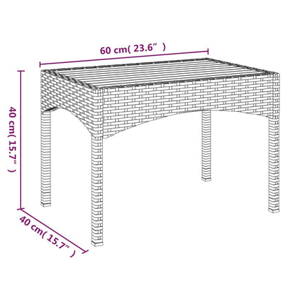 Sedie Reclinabili da Giardino 2 pz con Tavolo Nero Polyrattan