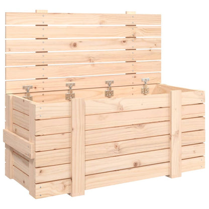 Contenitore Portaoggetti 91x40,5x42 cm Legno Massello di Pino