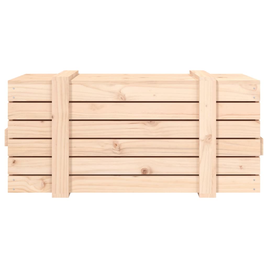 Contenitore Portaoggetti 91x40,5x42 cm Legno Massello di Pino