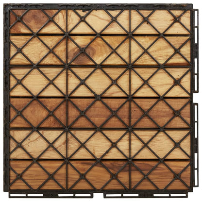 Piastrelle Esterni 10pz 30x30 cm Massello Teak Motivo Verticale