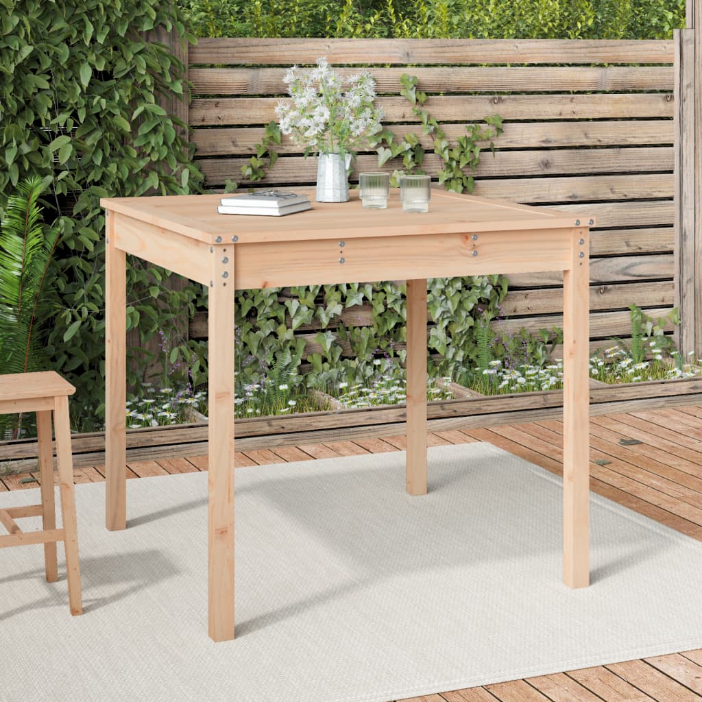 Tavolo da Giardino 82,5x82,5x76 cm in Legno Massello di Pino - homemem39