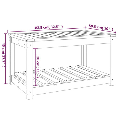 Tavolo da Giardino 82,5x50,5x45 cm in Legno Massello di Pino - homemem39