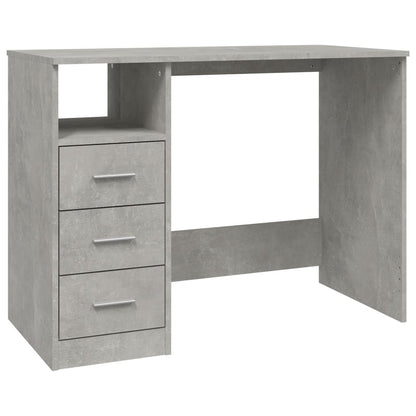 Scrivania Cassetti Grigio Cemento 102x50x76cm Legno Multistrato - homemem39