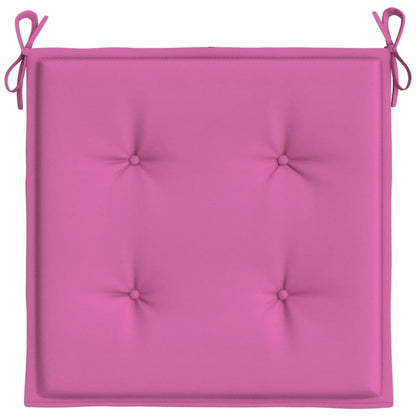 Cuscini per Sedia 2 pz Rosa 40x40x3 cm in Tessuto - homemem39