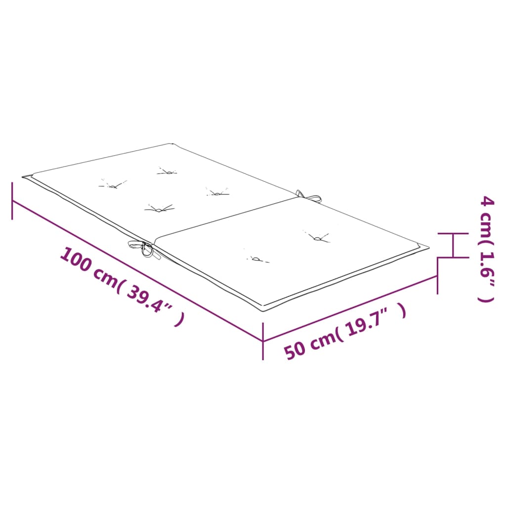 Cuscini Sedia Schienale Basso 6pz Strisce Bianche e Blu Tessuto - homemem39