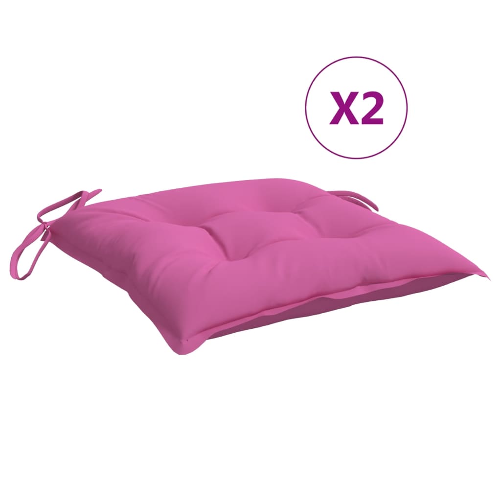 Cuscini per Sedia 4 pz Rosa 50x50x7 cm in Tessuto Oxford - homemem39