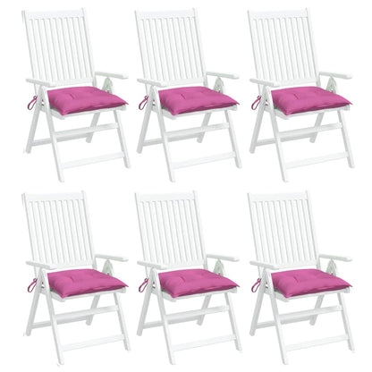 Cuscini per Sedia 6 pz Rosa 50x50x7 cm in Tessuto Oxford - homemem39