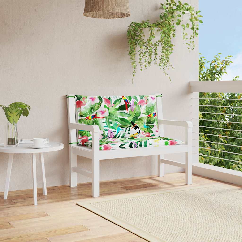 Cuscini Panca da Giardino 2pz Multicolore 100x50x7cm in Tessuto - homemem39