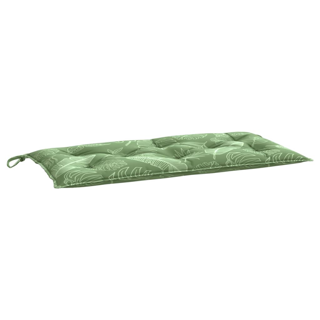 Cuscini Panca Giardino 2 pz Motivo a Foglie 100x50x7 cm Tessuto - homemem39